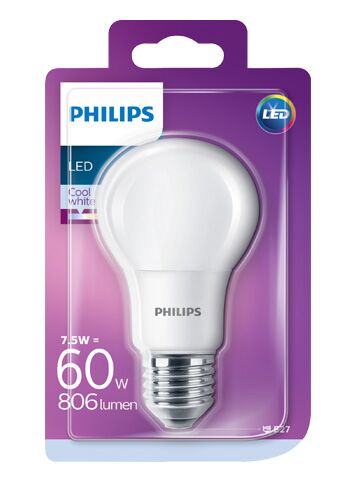 Philips 8W 60W 806lm E27 White