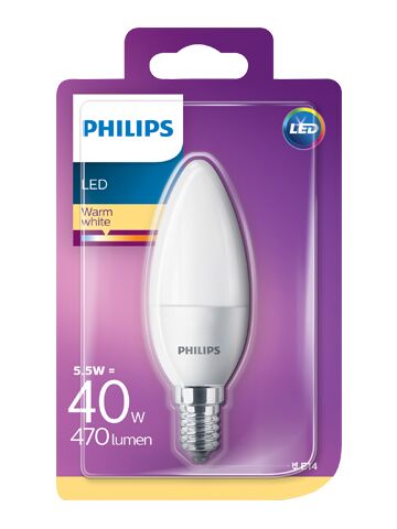 Philips 5W 40W 470lm E14 candle