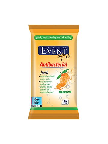 ANTIBACTERIAL WET WIPES FRESH WITH MANDARIN